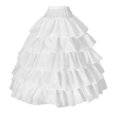 thumbnail image 1 of Mujeres Chica 4-Hoop 5 Capas Enagua de Underkirt de Longitud Total BLESIY Enagua de la boda de las mujeres, 1 of 8