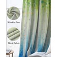 thumbnail image 3 of Green Blue Forest Kitchen Curtains Country Gradient Trees Leaves Plants Cafe Short Curtains for Bathroom Blackout Window Curtain Small Window Treatment Drapes for Bedroom Living Room 42"x45"x2, 3 of 9