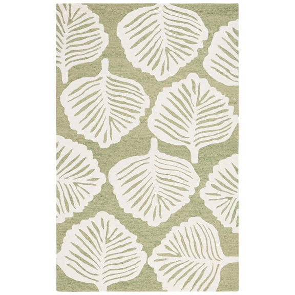 SAFAVIEH Blossom Brynn Floral Area Rug, Ivory/Green, 5' x 8'