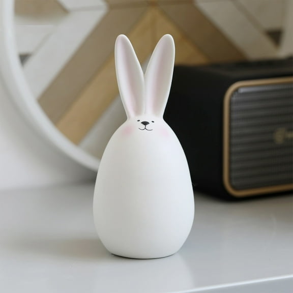 Rabbit Decor,Easter Decorations for Home,6IN Ceramic Furniture Study Living Room Ceramic Tabletop Decoration Home Decor Lovely Gift Easter Gift,Easter Bunny Decorations White Ceramic(A)