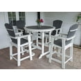 thumbnail image 5 of 5 Pieces Outdoor High Top Table and Chairs Set Patio Bar Height Table Chairs Set for 4, Tall Adirondack Bar Sets, HDPE Outdoor Furniture White&Grey, 5 of 6