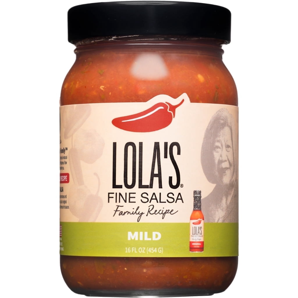 (3 pack) Lola's Fine Salsa - Mild 16oz.  All Natural, 100% Plant Based, Naturally Gluten Free