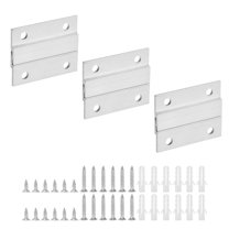 Uxcell 3 Pair French Cleat Picture Hanger, 2 Inch Aluminum Z Hanger Heavy Duty Z Bar Clips Interlocking Wall Mounting Bracket Hanger Kit for Hanging Mirror Picture Shelf