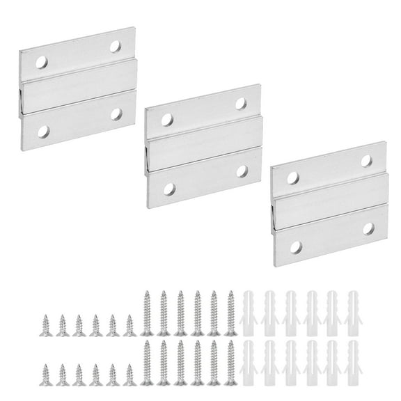 Uxcell 3 Pair French Cleat Picture Hanger, 2 Inch Aluminum Z Hanger Heavy Duty Z Bar Clips Interlocking Wall Mounting Bracket Hanger Kit for Hanging Mirror Picture Shelf