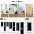 thumbnail image 6 of Black Geometric Window Privacy Film, Country Farm Traditional Chinese Tile Static Cling UV Sun Blocking Heat Control Window Tint, Non-Adhesive One Way Windows Privacy Cover 29.5''x78.7'', 6 of 7