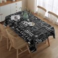 thumbnail image 2 of Coffee House Chalkboard Tablecloth,Oil Proof Spill Proof Polyester Table Cover for Rectangle Tables,Durable Tableclothes Cute Tablecloths for Birthday Picnic Wedding Tea Party Decorations, 2 of 5