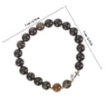 thumbnail image 2 of OULII 1Pcs Men's Beaded Bracelet Black Obsidian Practical For Various Scenes Fashionable Design Round Beads, 2 of 8