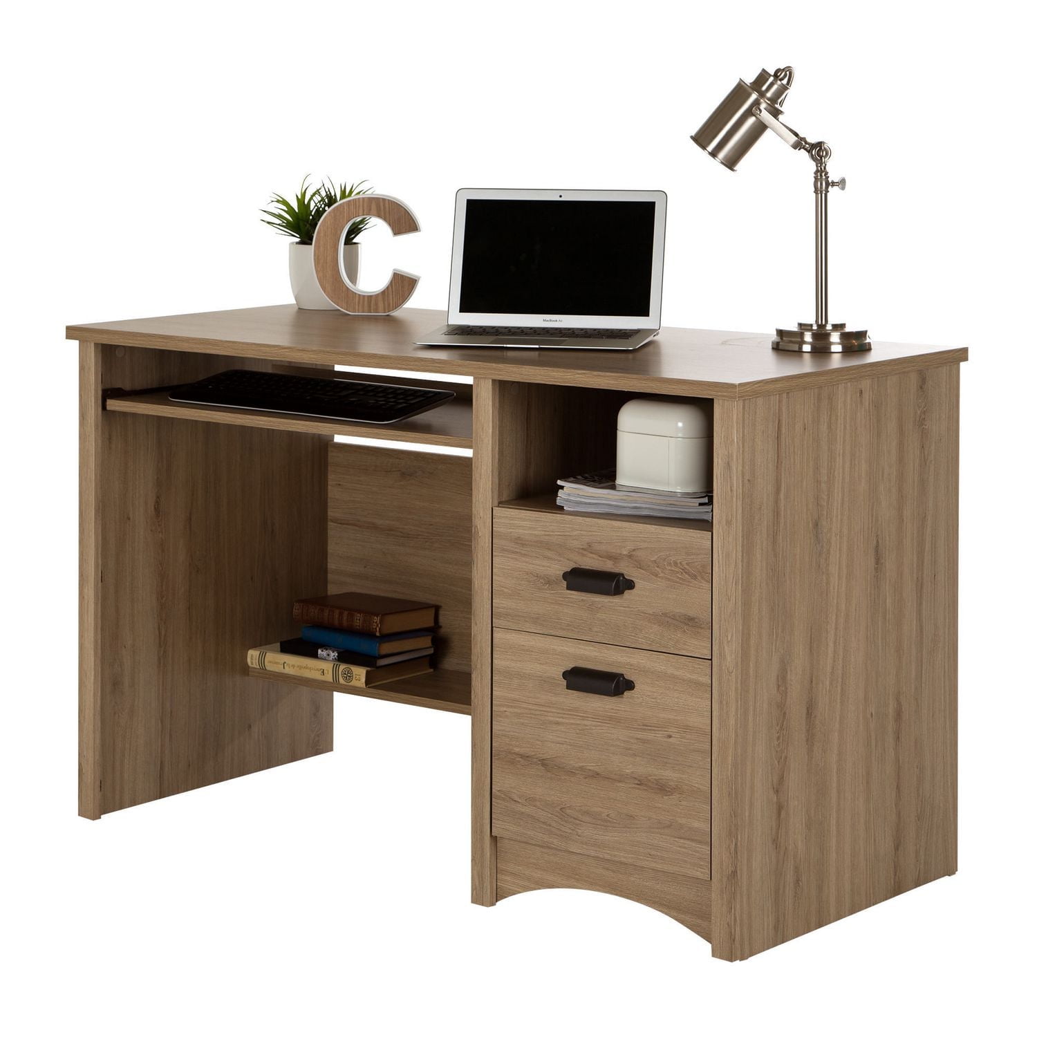 South Shore Gascony Computer Desk with Keyboard Tray