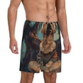 thumbnail image 2 of Sikiie Tree Meditating Golden Retriever Mens Pajama Shorts, Lightweight Lounge Pant with Pockets Soft Sleep Pj Shorts for Men4X-Large, 2 of 6