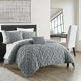 thumbnail image 6 of Bradley 4 Piece Comforter Set Diamond Pinch Pleat, 6 of 8