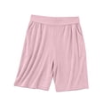 thumbnail image 5 of fheaev Plus Size Pajama Shorts for women Soft Lightweight Elastic Waist With Pockets High Waisted Sleep Loungewear Vacation Beach wear, 5 of 8