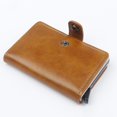 thumbnail image 2 of Business Men PU Leather ID Credit Card Holder Anti-Rfid Protector Case Purse (Brown), 2 of 3