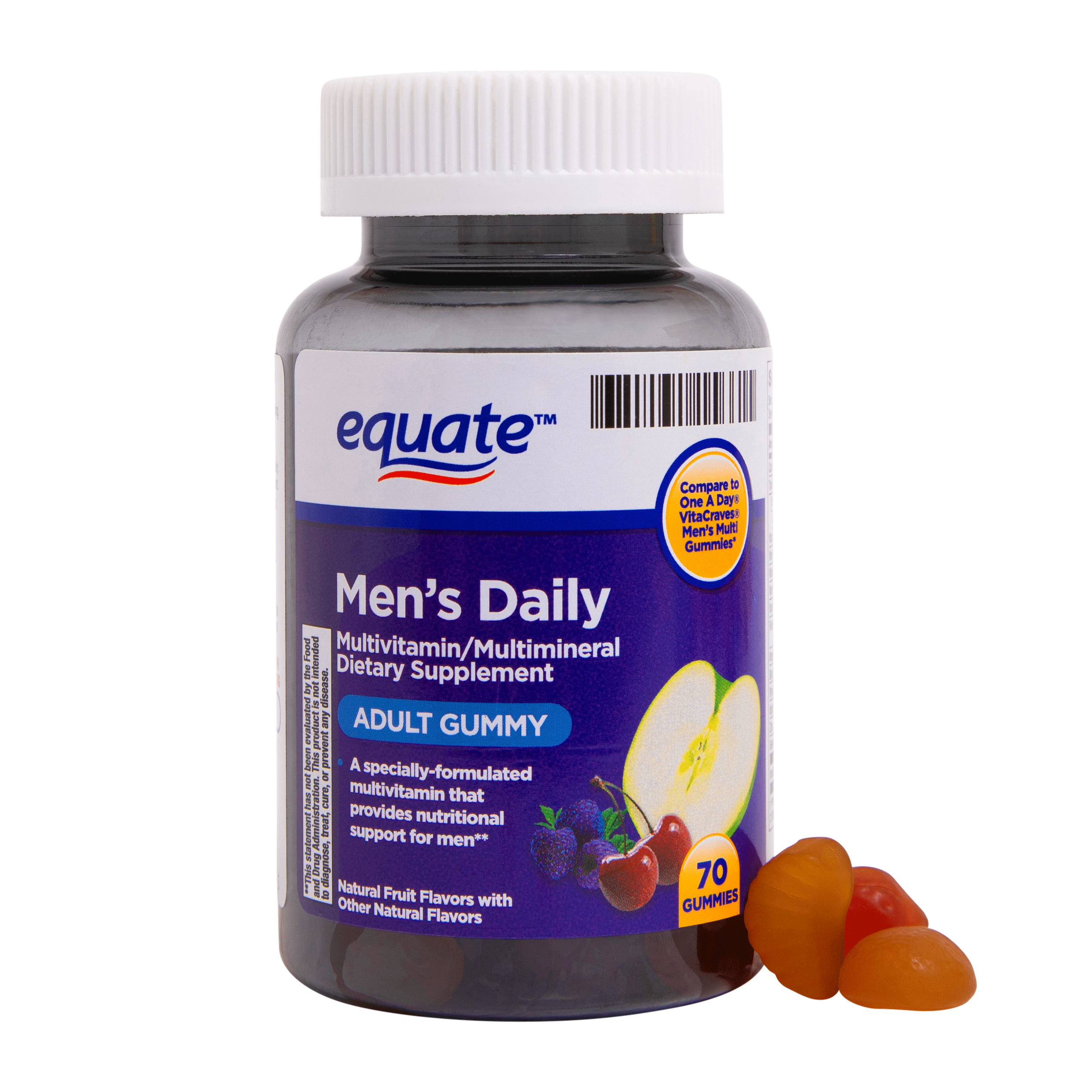 Equate Once Daily Men&amp;#39;s Multivitamin Gummies, 70 Ct - Walmart.com ...