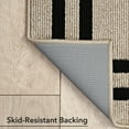 thumbnail image 6 of Washable Skid-Resistant Runner Rug, Border, Natural Twist and Black, 26" x 45", 6 of 9