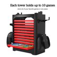 thumbnail image 5 of Soporte de base para consola OLED de Switch, soporte para torre, soporte para tarjeta de juego, soporte para almacenamiento de discos NS Host, color blanco, 5 of 5