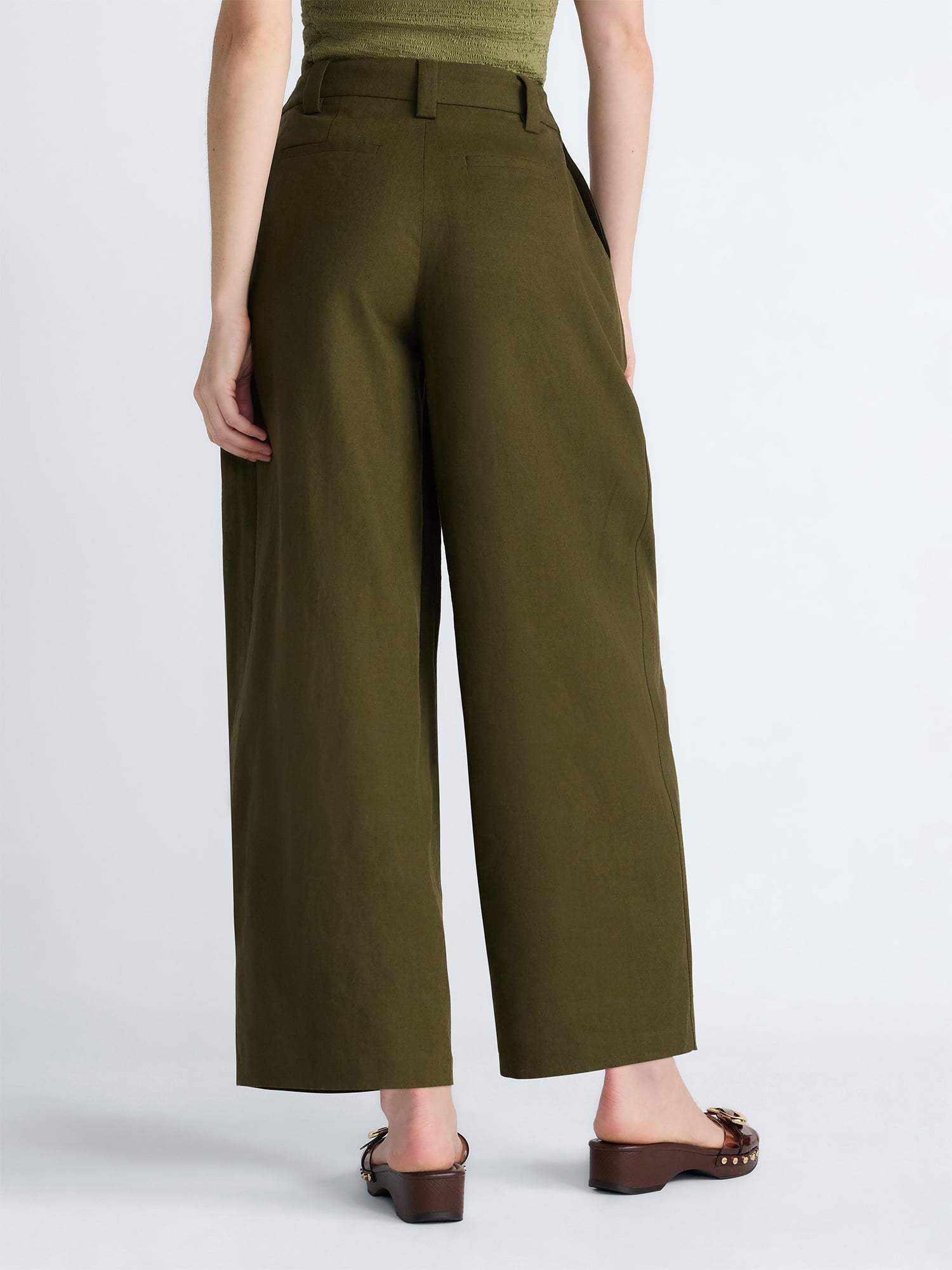 Scoop Women’s Pleated Barrel Pants, 25'' Inseam, Sizes 0-26W
