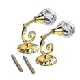 thumbnail image 3 of Mardi Gras 2024 2x Large Metal Crystal Glass Curtain Holdback Wall Tie Back Hanger Holder, 3 of 5