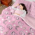 thumbnail image 4 of Homewish Pink Paisley 7pcs Bedding Comforter Set,Retro Bohemain Print Queen Bedding Sets,Rustic Flower Boho Queen Sheet Sets For Adult,Ultra Soft Home Decor Reversible, 4 of 8