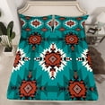 thumbnail image 2 of Manfei Bohemian Flower 4pcs Bed Sheets for Teens Boys Girls,Tribal Aztec King Sheets,Exotic Style Super Cozy Sheet Set,Luxury Bedroom Decor, 2 of 7