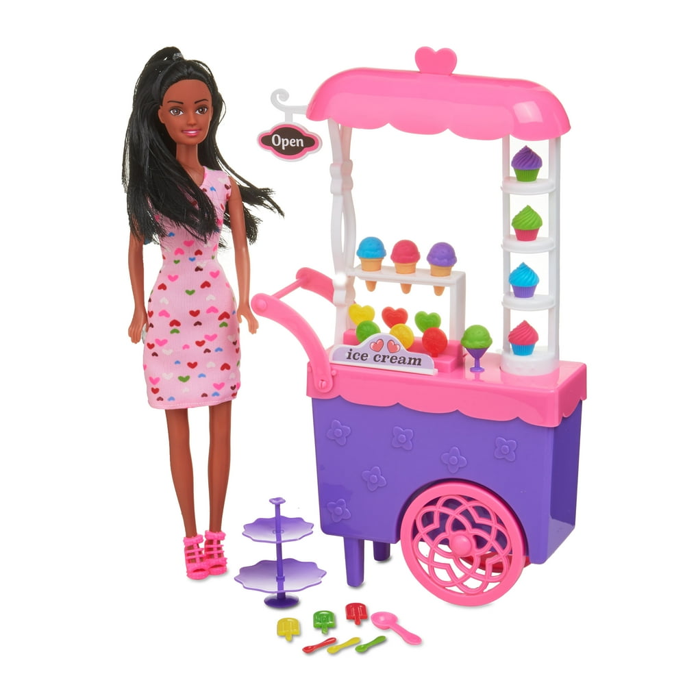 Kid Connection Ice Cream Stand Play Set with Doll