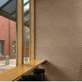 thumbnail image 4 of S4Sassy Peel And Stick Wall Covering, 3D Wave Pattern Print Walls Wrap - Instant Wall Makeover For Commercial Interiors, Offices, Reception Areas- Self Adhesive Vinyl Wallpaper - Beige, 25"X360", 4 of 8
