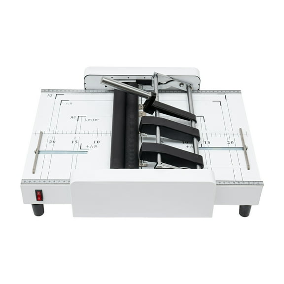 TFCFL A3 Booklet Maker Folding Binding Machine Paper Stapling Making Book Stapler Binder 60W 110V
