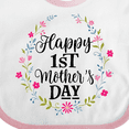thumbnail image 4 of Inktastic Happy 1st Mothers Day Girls Girls Baby Bib, 4 of 4