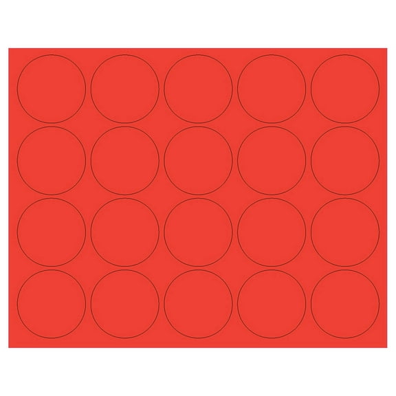 MasterVision Red Circle Magnets, Pack of 20