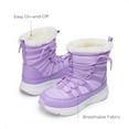 thumbnail image 5 of Kids Winter Snow Boots Slip Resistant Faux Fur Lined Windproof Warm Easy On Off for Toddler to Big Kid, 5 of 6