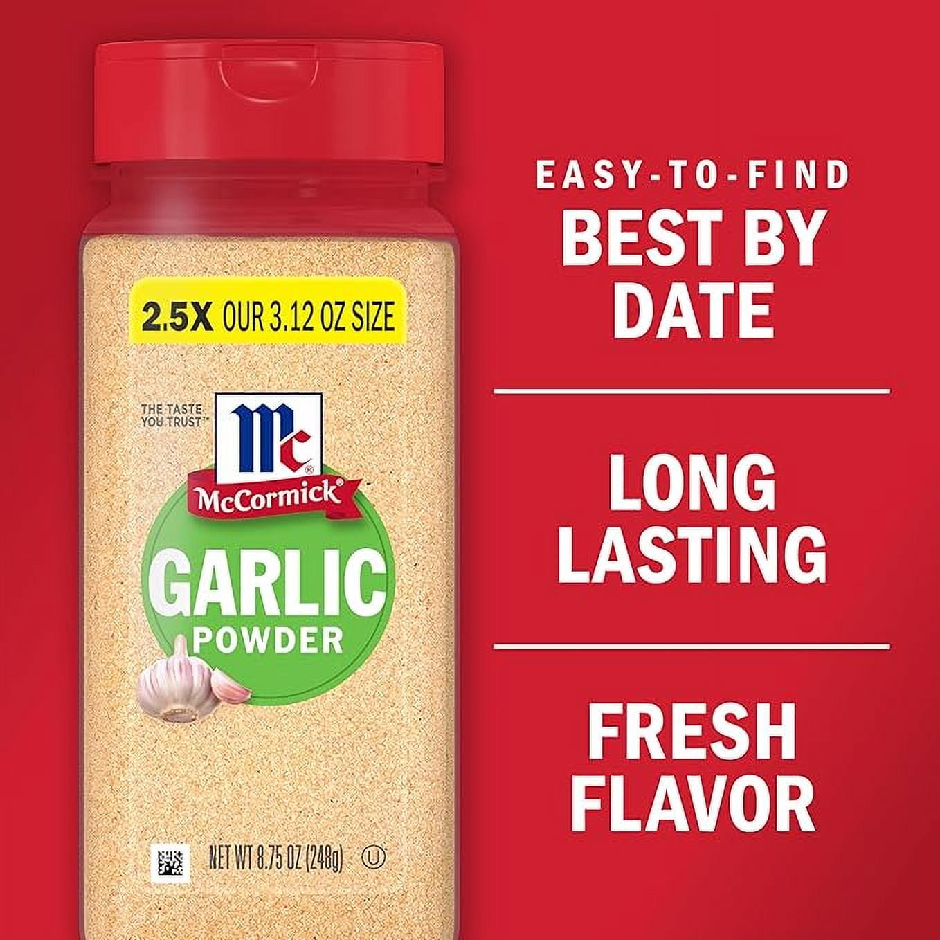 Mccormick Garlic Powder 8.75 oz (Pack of 2)