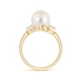 thumbnail image 2 of ANGARA Classic Freshwater Cultured Pearl Bypass Ring in 14K Yellow Gold for Women | June Birthstone, Birthday, Anniversary, Jewelry Gift for Women | Pearl Ring, 2 of 8