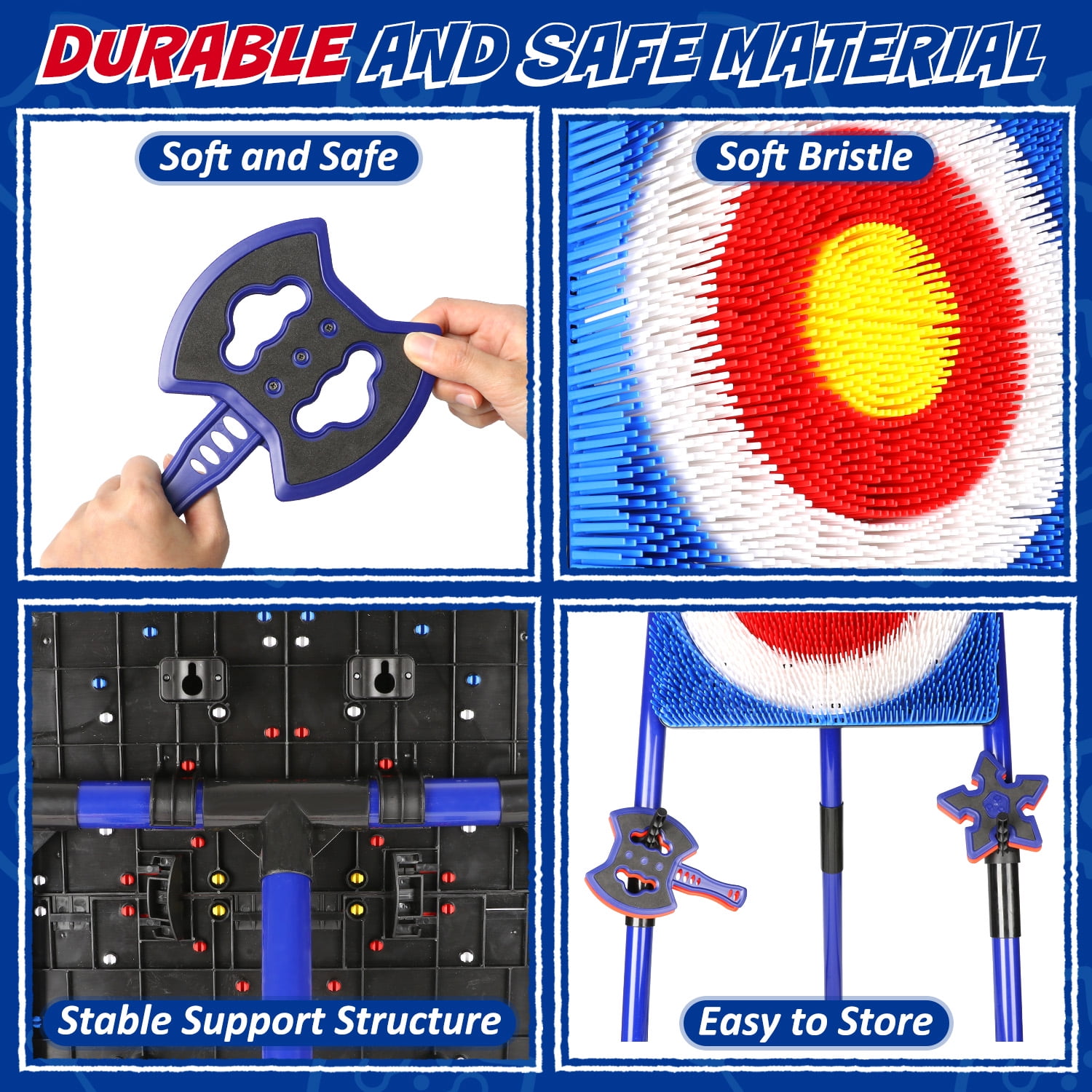 Beefunni Throwing Target Game Set, Dart & Axe Throwing Game Toy Set with Bristle Dartboard, Indoor & Outdoor Game, Birthday Gift for Kids Boys Girls Age 6 7 8 9 10+ Years Old