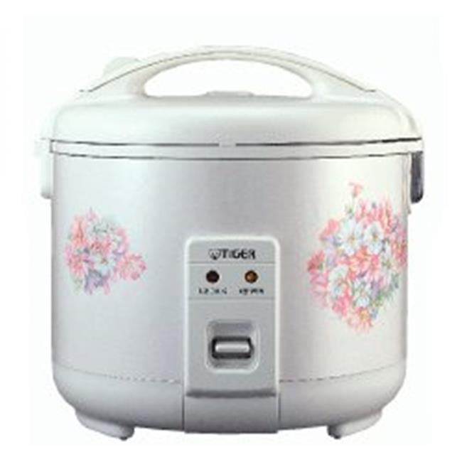 Tiger Jnp Cup Uncooked Rice Cooker And Warmer Floral White
