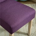 thumbnail image 3 of Roundhill Furniture Amonia 5-Pc Dining Set, Turned-Leg Dining Table with 4 Tufted Chairs, Purple, 3 of 11