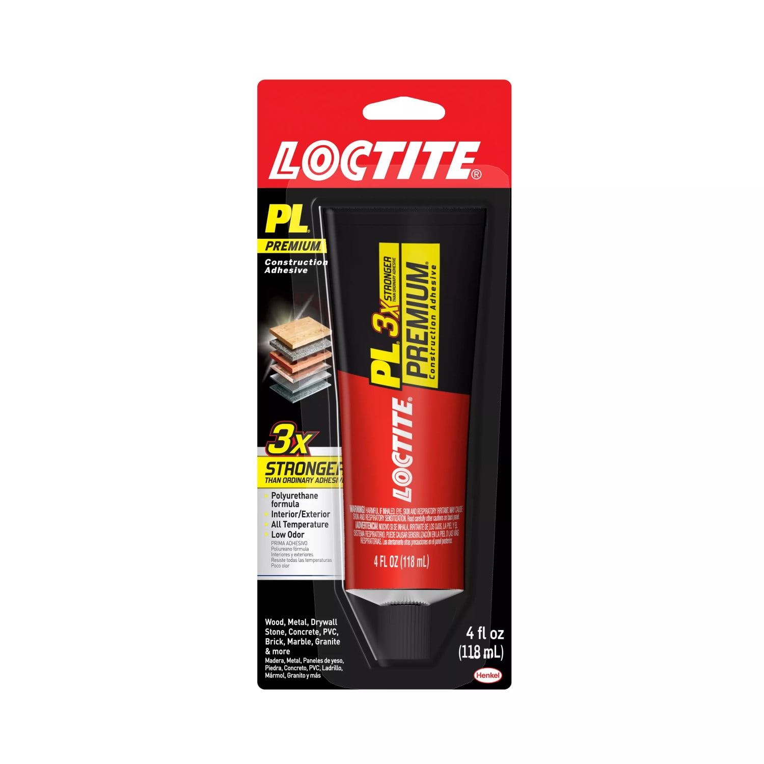 Loctite Pl Premium Polyurethane Construction Adhesive 3x, Pack of 1, Tan 4 fl oz Tube