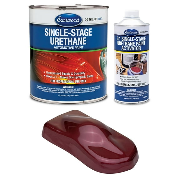 Eastwood 3:1 Maroon Rose Metallic Single Stage Automotive Spray Paint 1 Sprayable Gallon Kit