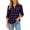 Purple, variant on Lenpel Long Sleeve Shirts for Women Fall Plaid Collared Button down Shirts with Pockets Fashion Curved Hem Tops(Yellow,X-Large)
