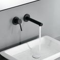thumbnail image 5 of Sumerain Single Handle Left-Handed Matte Black Wall Mount Bathroom Faucet, Lavatory Basin Faucet, 5 of 7