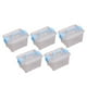 thumbnail image 2 of Organizador de caja de almacenamiento de 5 piezas, transparente, creativo, estuche de almacenamiento, accesorios Azul, 2 of 9