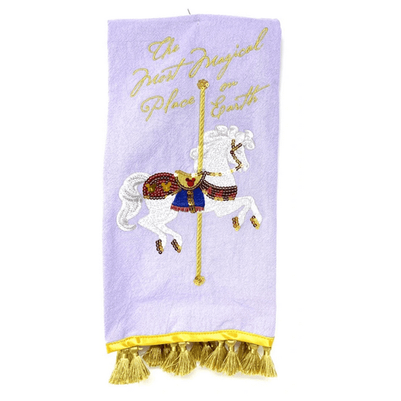 Disney Parks Disneyland Carrousel Horse Kitchen Towel New With Tag