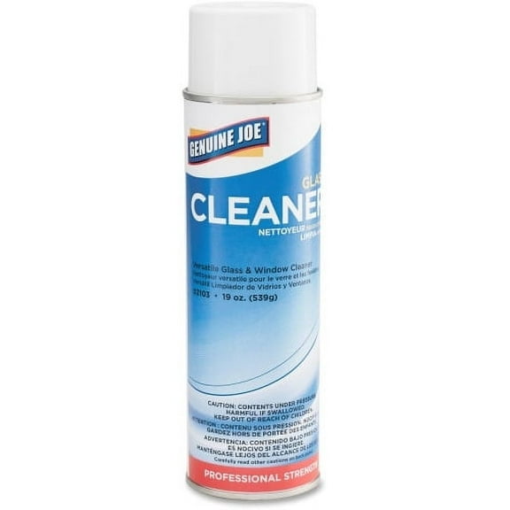 Genuine Joe Glass Cleaner Aerosol Ready-To-Use Aerosol - 19 oz (1.19 lb) - 12 / Carton