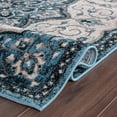 thumbnail image 4 of World Rug Gallery Traditional Medallion Area Rug - BLUE 7' 10" x 10', 4 of 8