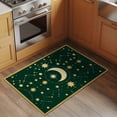 thumbnail image 2 of Star Moon Front Door Rugs 2x3 ft Retro Gorgeous Gold Polka Dots Stars Moon Dark Green Small Rug for Entryway Non Slip Washable Bathroom Door Mat Absorbent Floor Mat for Indoor Entrance, 2 of 9