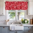 thumbnail image 2 of Christmas Red Farmhouse Short Window Curtain Valances, Peace Love Xmas Holiday Rod Pocket Kitchen Valances for Living Room Bedroom Bathroom Cafe 42" x 12", 2 of 8