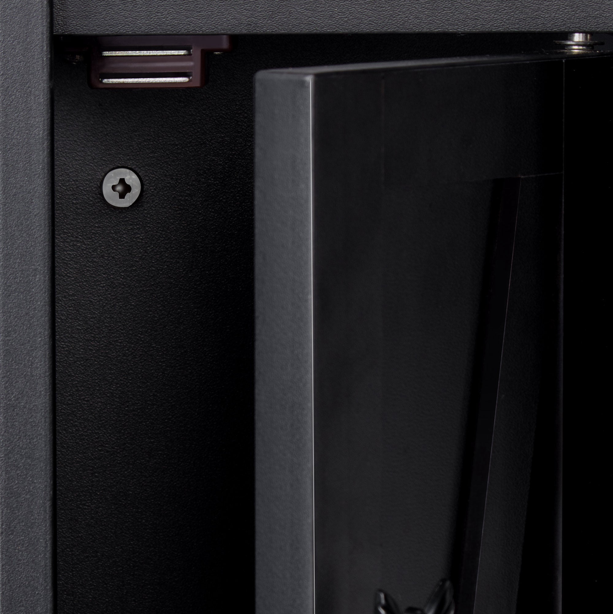 VECELO Small Bathroom Storage Cabinet, Corner Floor Cabinet with Toilet Paper Holder and Shelves, Black
