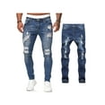 thumbnail image 6 of Lamuusaa Men Slim Fit Jeans Fashion Wild Denim Pants Spring Autumn Casual Trousers with Pockets, 6 of 7
