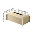 thumbnail image 4 of Taotanxi Tissue Box Cover, PU Leather Rectangular Tissue Box Holder with Magnetic Bottom Cover for Facial Tissues/Napkins, Office & Living Room Decor Box (Beige), 4 of 6