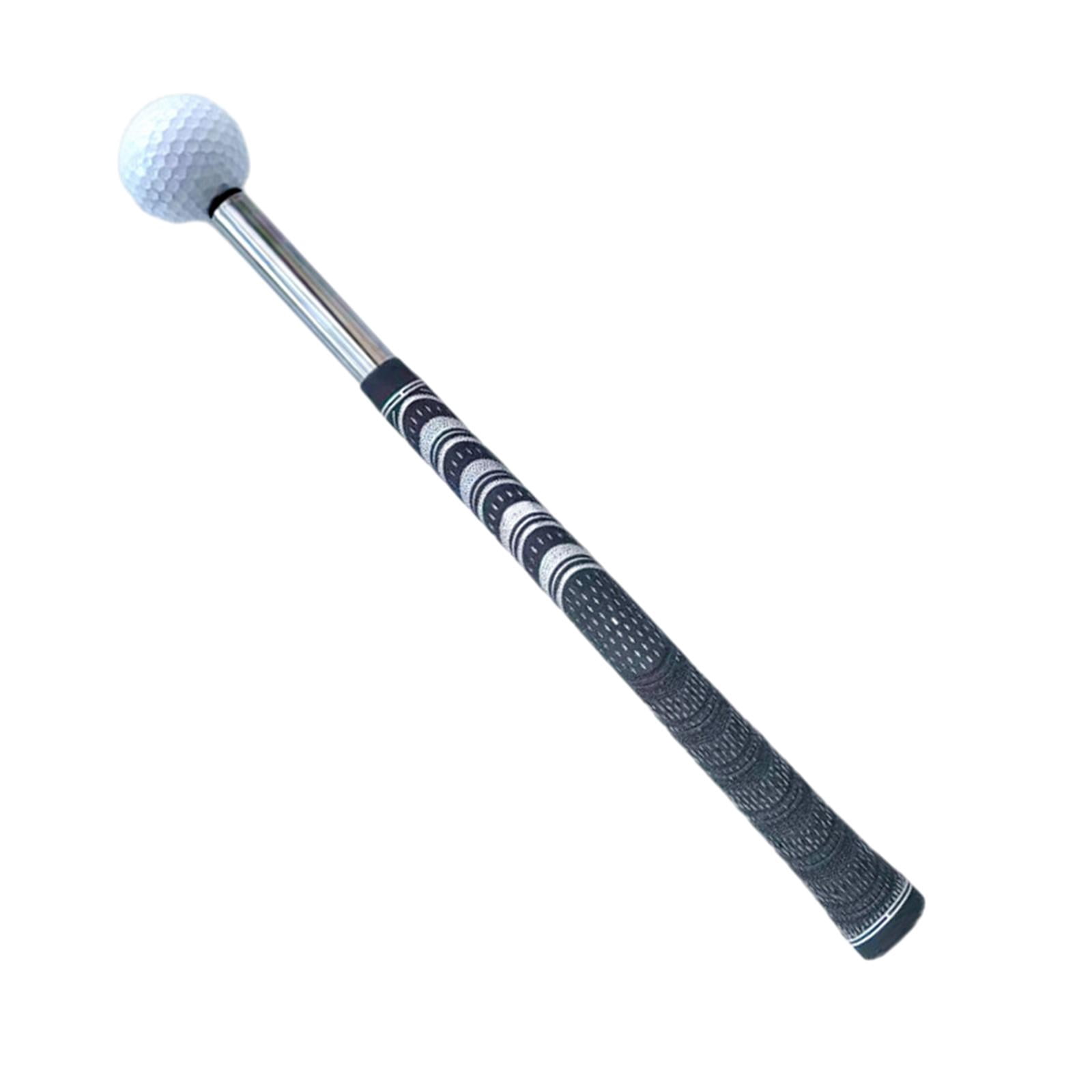 Golf Swing Trainer Golf Warm up Club Nonslip Grip Lightweight Adjustable Golf Swing Training Aid Golf Practice Rod for Speed Office Garden black