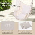 thumbnail image 4 of Outsunny Hammock Chair Swing Hanging Macrame Chair Cotton w/ Two Soft Seat Cushions, for Bedroom Indoor Outdoor Ideal Gift for Kids Lover Birthday Present, White, 4 of 10