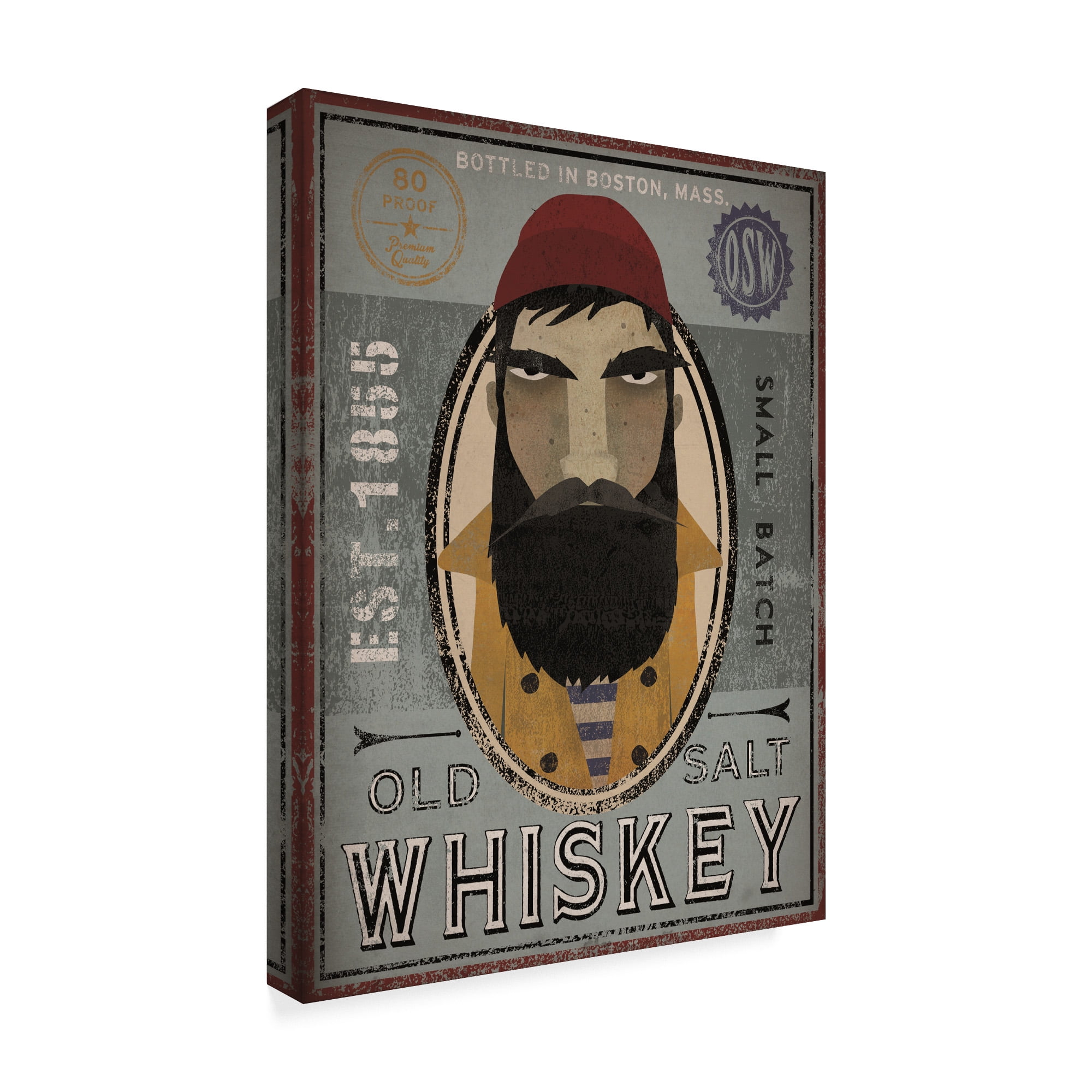 Trademark Fine Art 'Fisherman VI Old Salt Whiskey' Canvas Art by Ryan Fowler